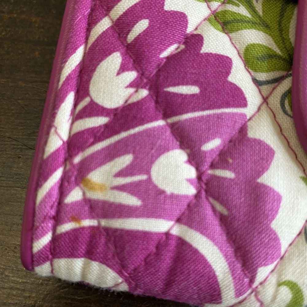 Vera Bradley Turnlock Crossbody Wallet Julep Tulip Pink White Green Floral Print - Picture 4 of 10